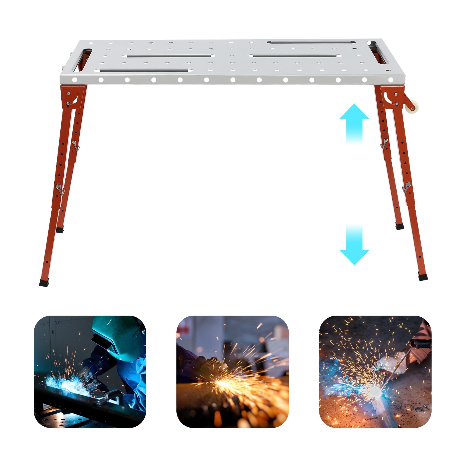 1000lbs Portable Welding Table Workbench Table, Folding Work Bench for Sawing