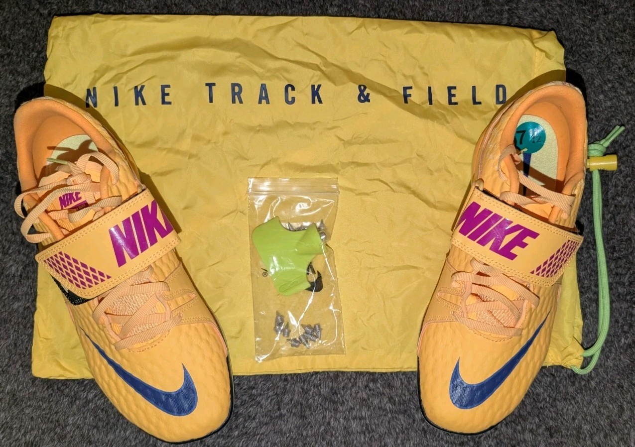 Nike High Jump Elite Track Shoes Mens Size 7.5 Yellow Citron Pulse FZ9636-800