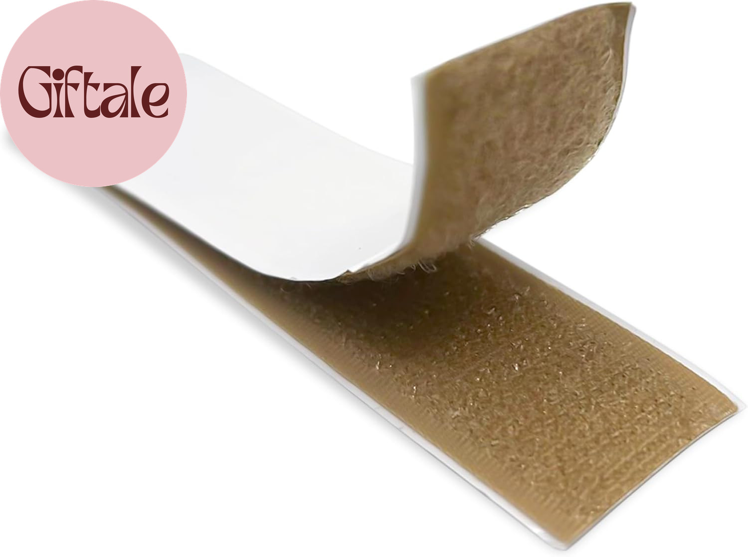 15 Sets Beige Hook and Loop Strips with Adhesive 1 Inch Width Strong Tan Adhesiv