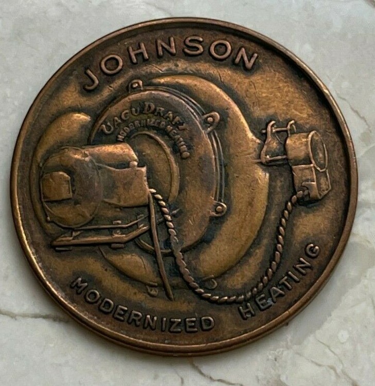 Johnson Motor Co Modernized Heating  Good Luck Token