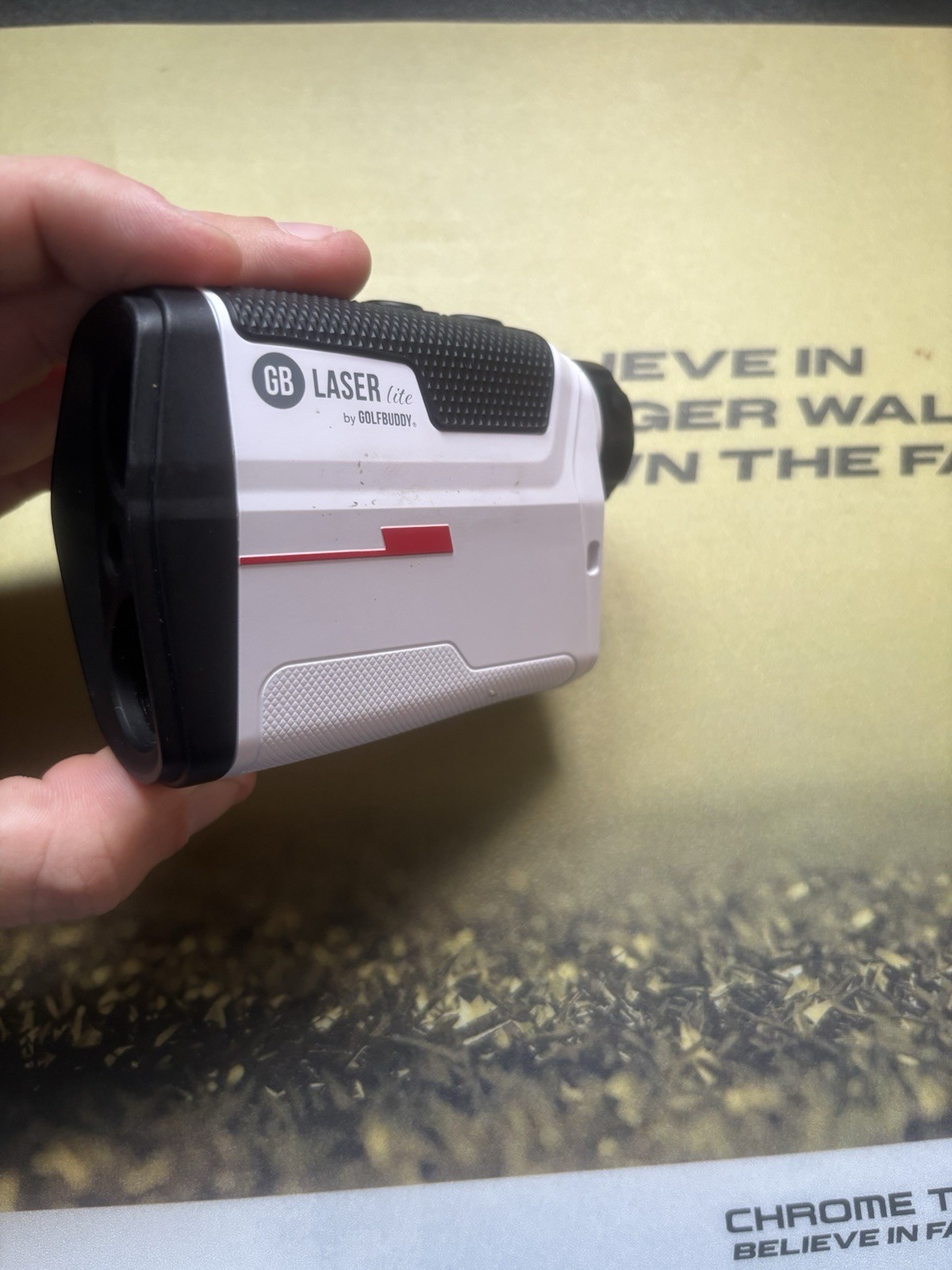 GolfBuddy Laser Lite Golf Rangefinder White With Good Battery
