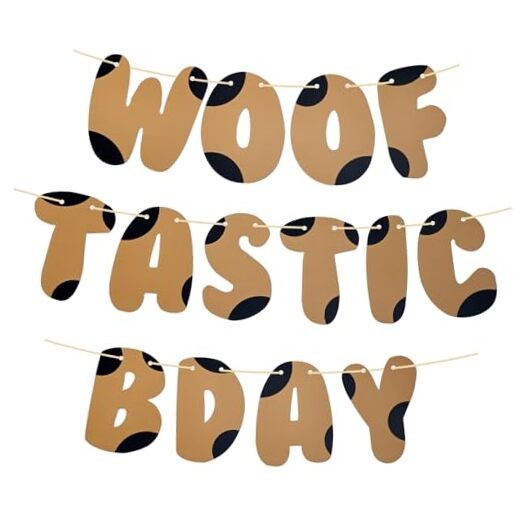 Dakebunus Birthday Celebration Banner - Adorable gold lettering decoration,
