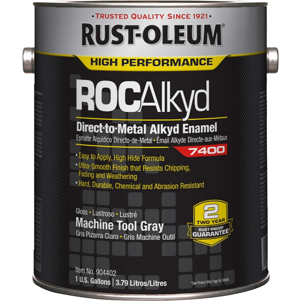 RUST-OLEUM 904402 7400 Alkyd Enamel,Machine Tool Gray,1 g 6A388