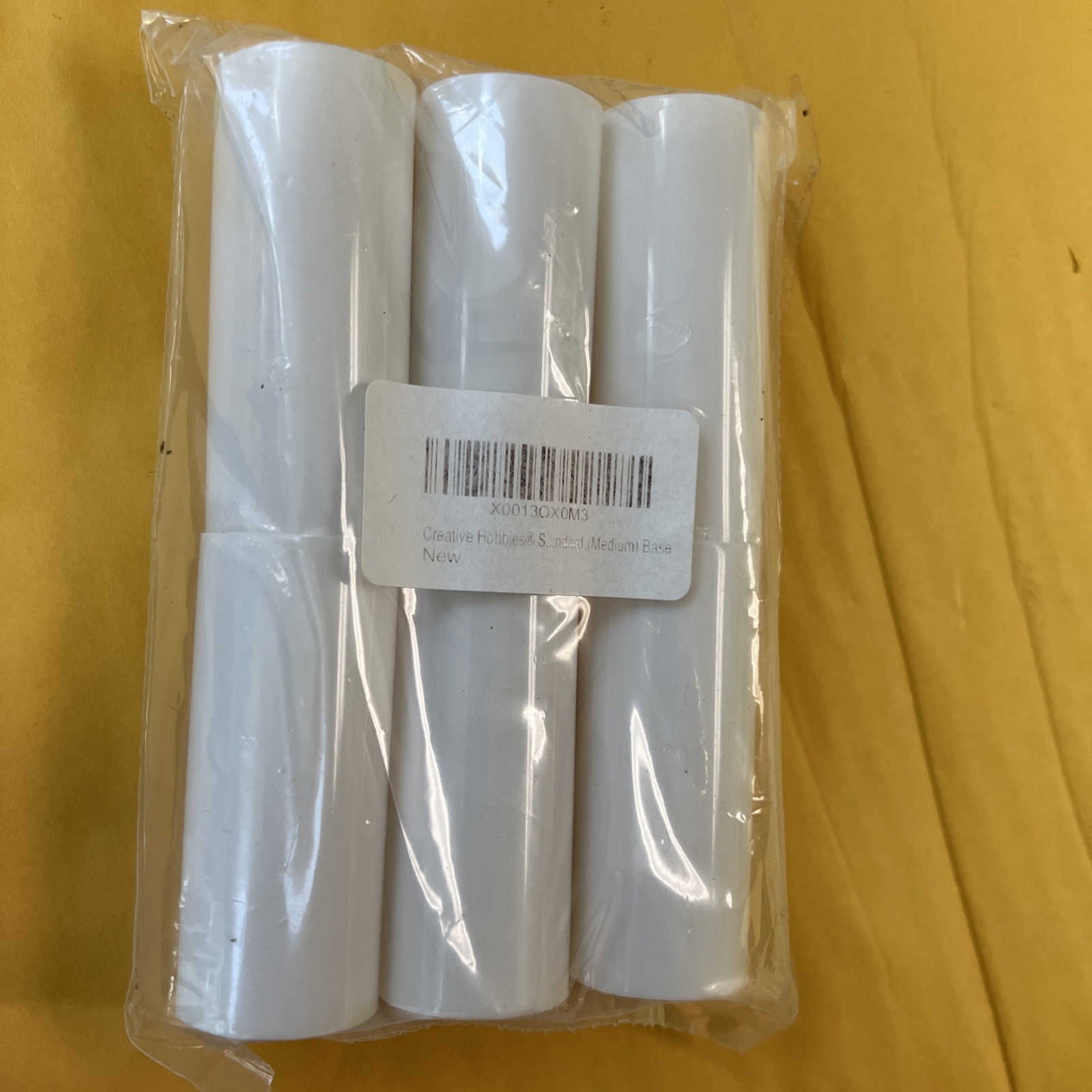 6-Pack Candle Socket Covers 3" White, Medium Base