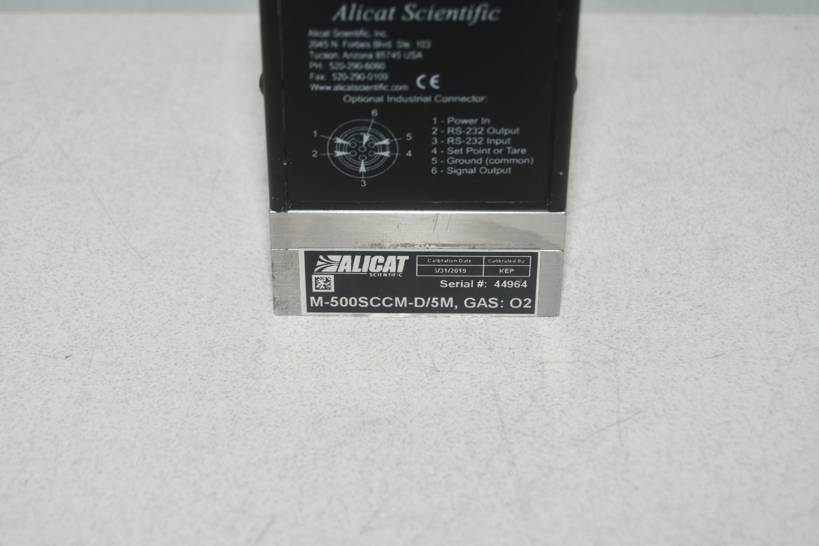 ^ Alicat M-500SCCM-D/5M Gas: O2 Flow Controller #X8362