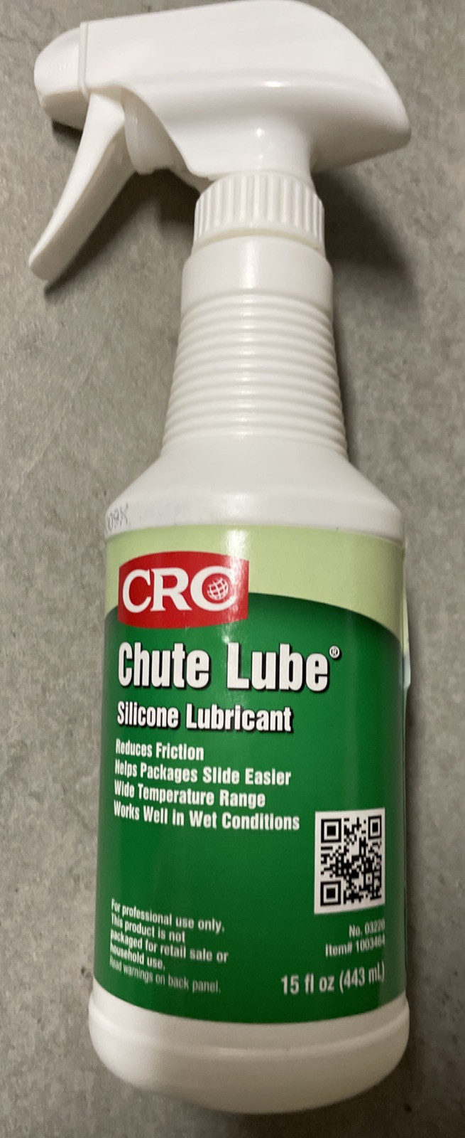 2x CRC 03220 Chute Lube Silicone Lubricant, H2 No Food Contact, 15 Oz Each