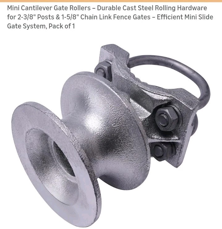 Mini Cantilever Gate Rollers – Durable Cast Steel Rolling Hardware for 2-3/8"...