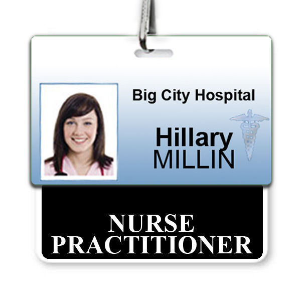 NURSE PRACTITIONER Horizontal Badge Buddy - Hospital / Healthcare ID Card Backer