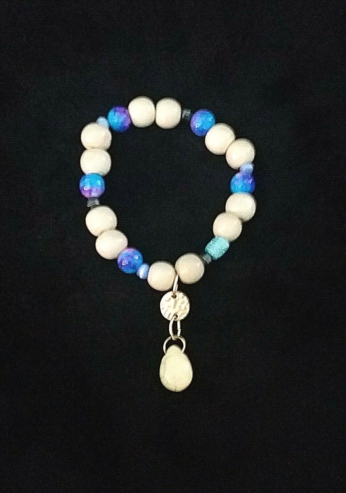 Fashionable Accent Beaded Bracelet - 8 inch Stretchy-One Of A Kind
