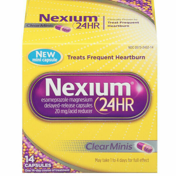 Nexium for Hearthburn Relief, 14 Clear Minis Capsules. Expires 6/2025