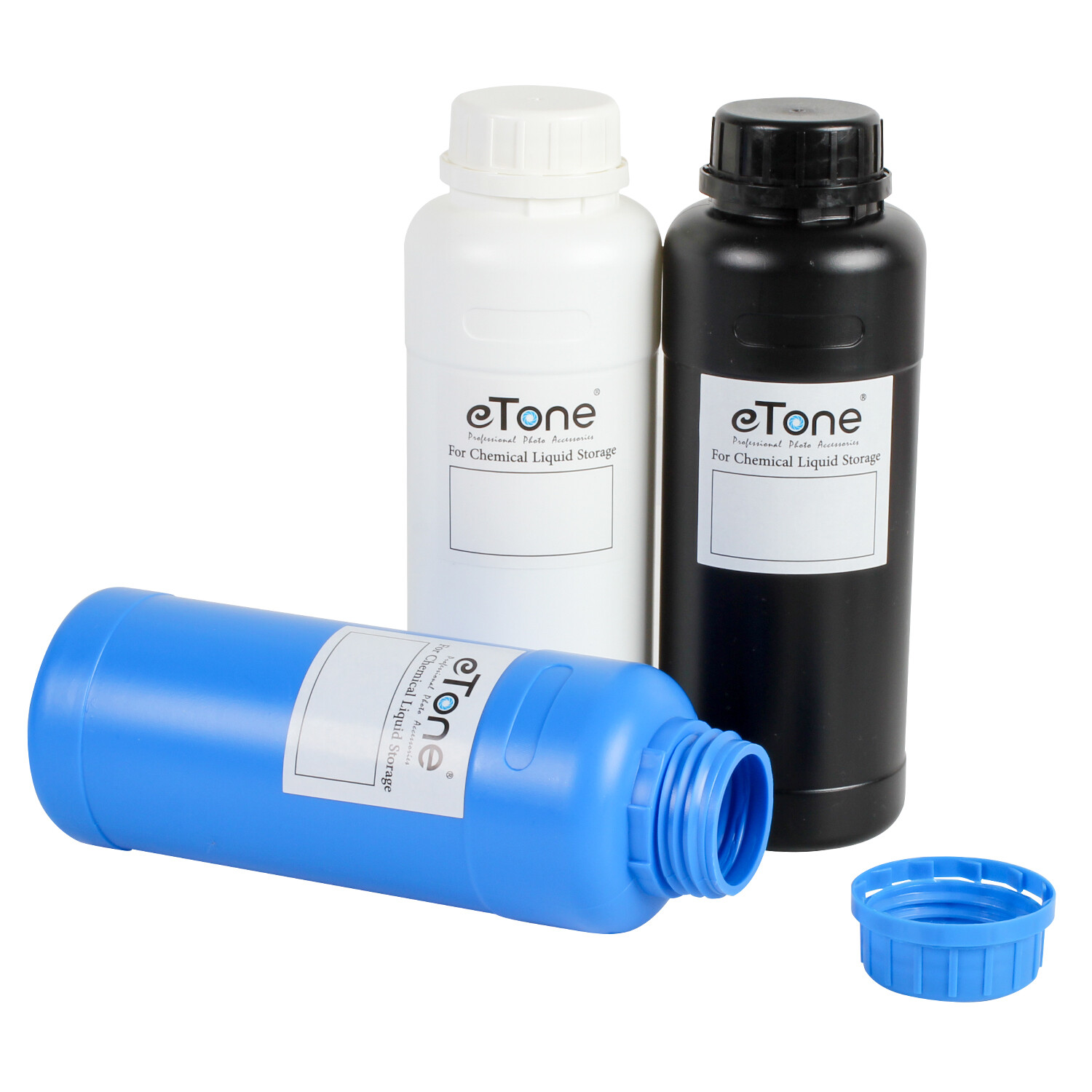 3X 500ml Darkroom Chemical Developer Storage Bottles With Caps Film Processing