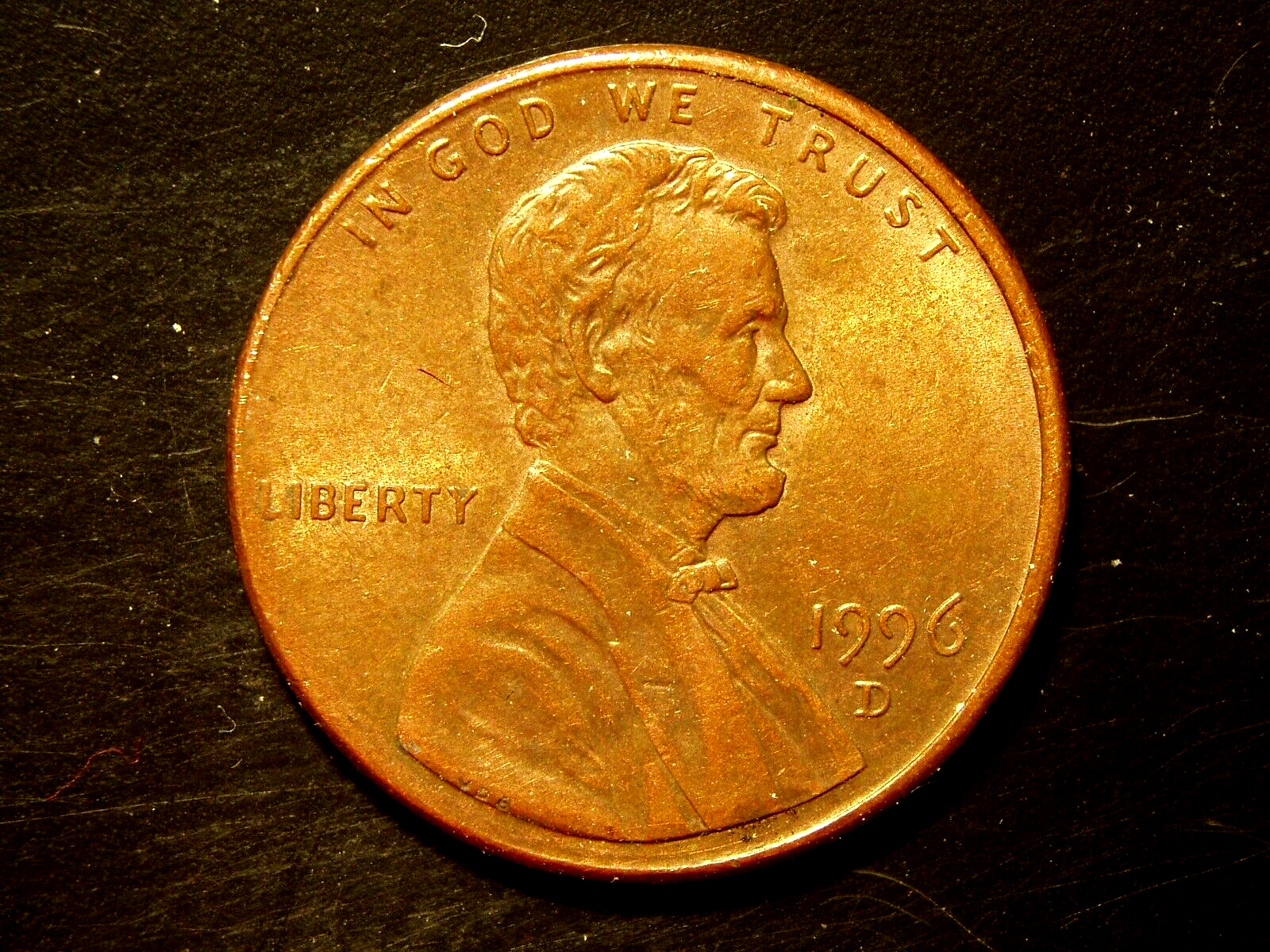1996-D LINCOLN MEMORIAL CENT #1