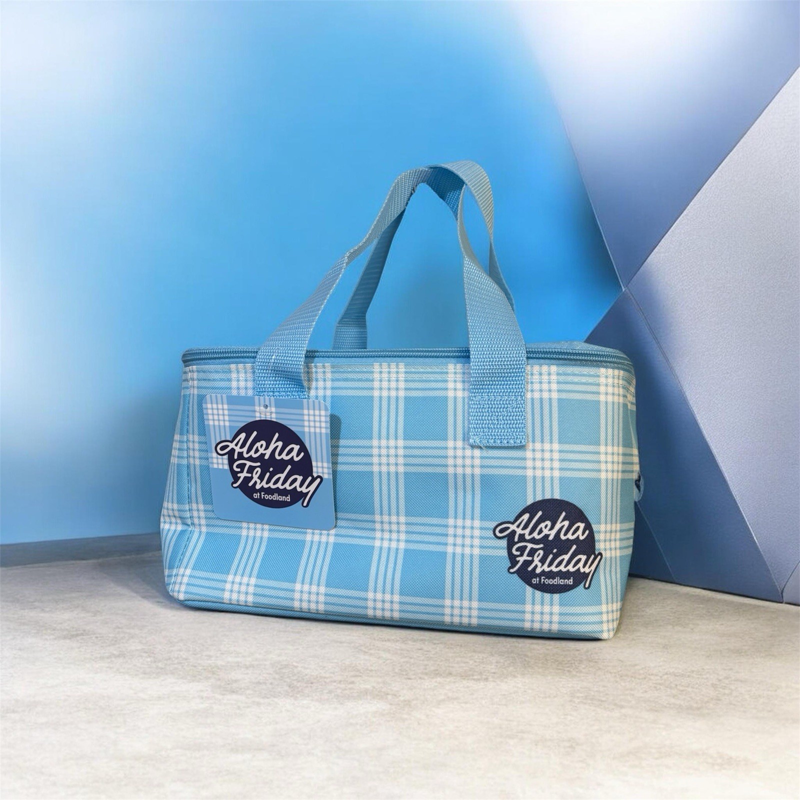 Foodland Hawaii Palaka Insulated Cooler Bag Aloha Friday Light Blue New