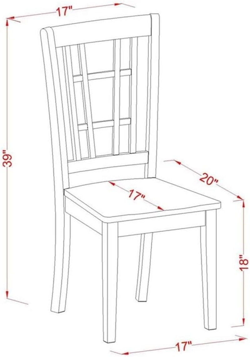 SUNI3-BMK-W 3 Piece Kitchen Table Set for Small Spaces Contains a round Dining R