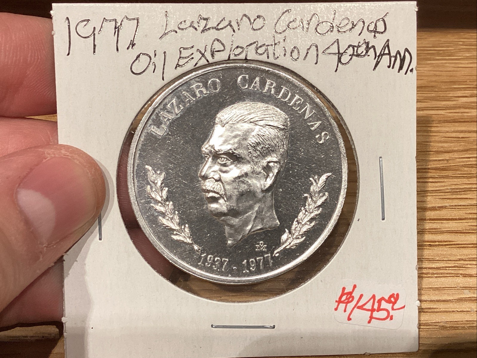 Mexico Mint Medal Silver 1977 Lazaro Cardenas Oil Exploration 40th Anniversary