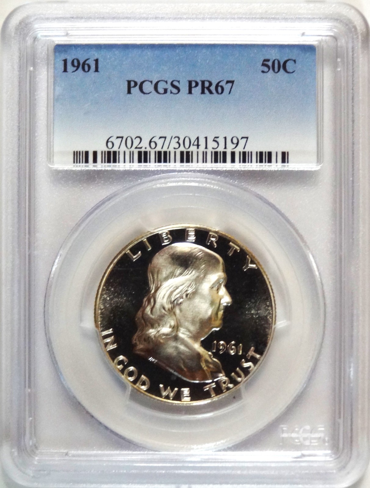 1961  FRANKLIN HALF DOLLAR  PCGS PR67