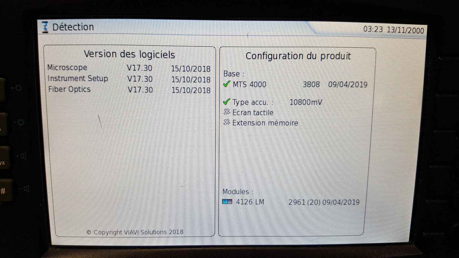 JDSU MTS4000 TYPE 4126 LM OTDR Power Meter