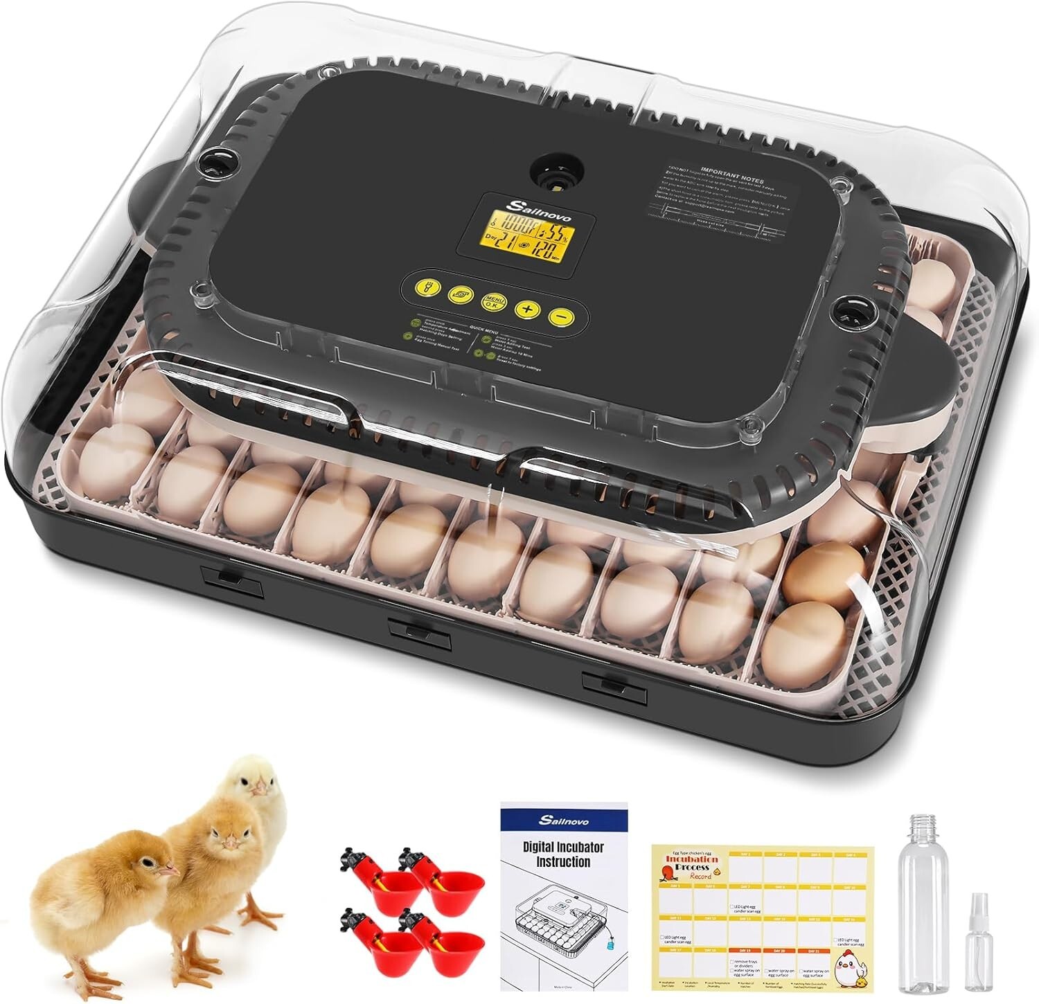 70 Egg Incubators for Hatching Eggs with Automatic Egg Turning and Egg Candler@