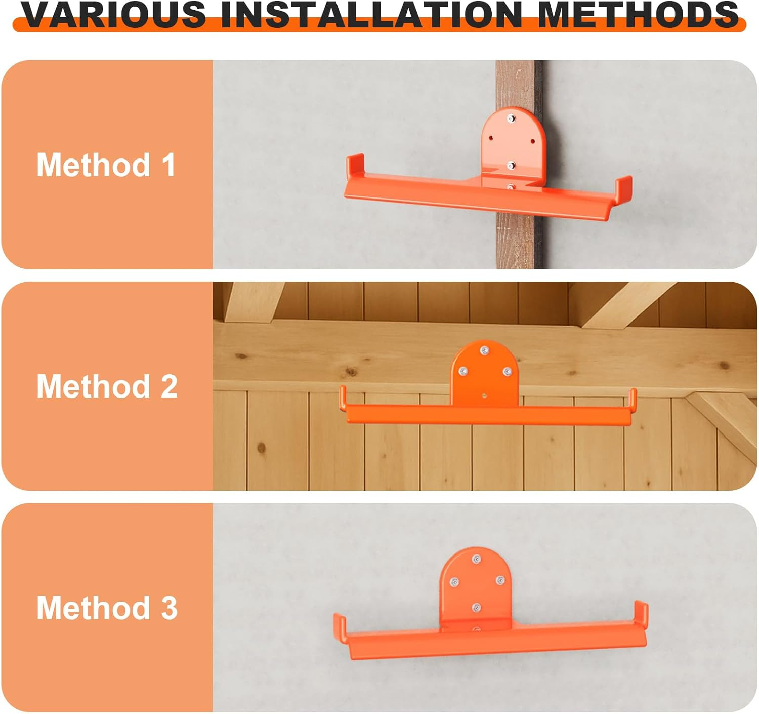 Heavy-Duty Backpack Blower Rack with Hose Holder for Tool Storage