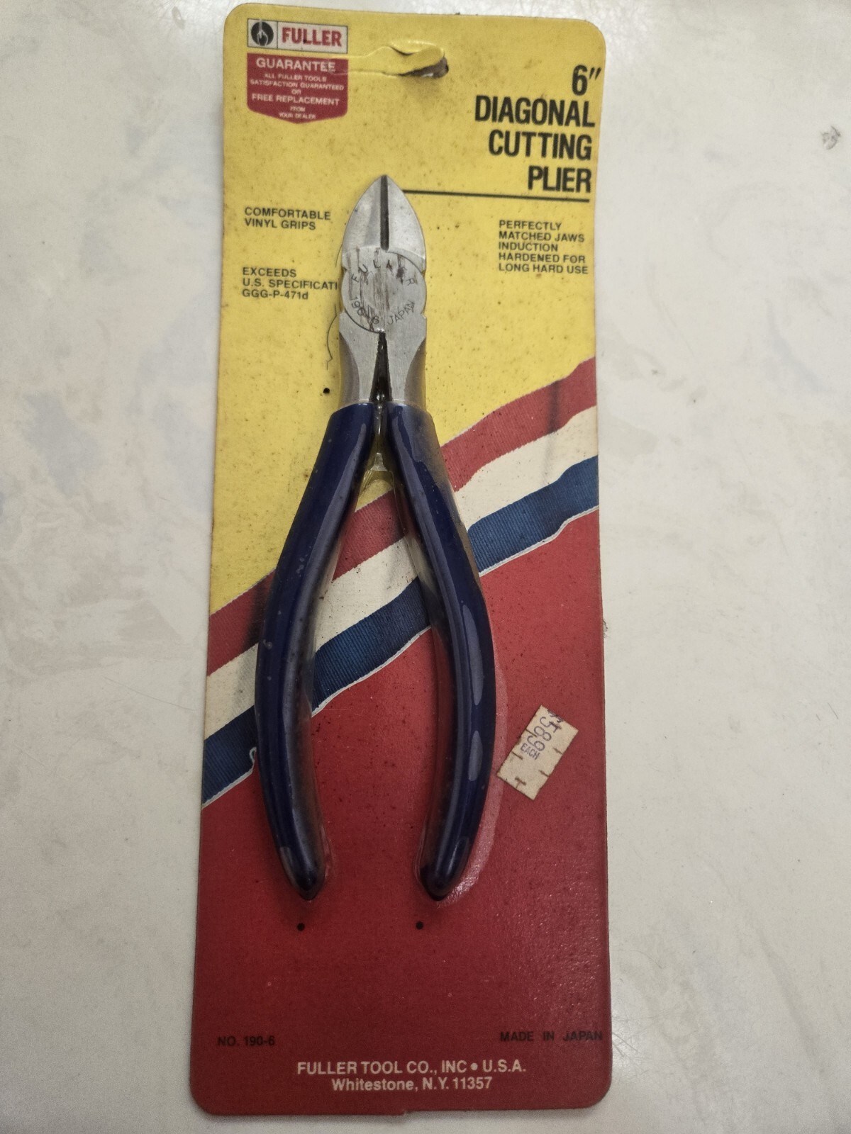 Vintage FULLER 6" DIAGONAL CUTTING PLIERS
