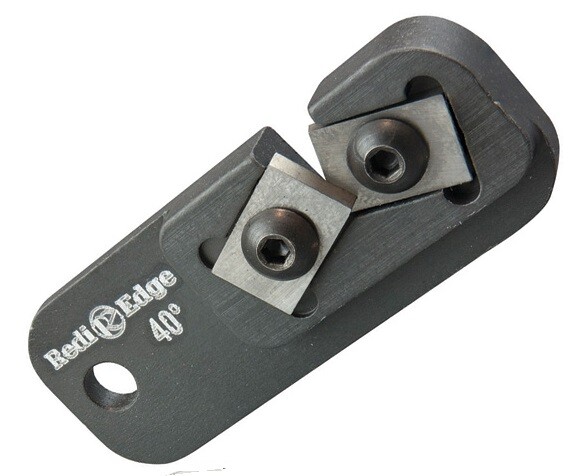 Redi Edge Dog Tag Sharpener P38 40 Degree Inclusive Angle Black  Aluminum Handle
