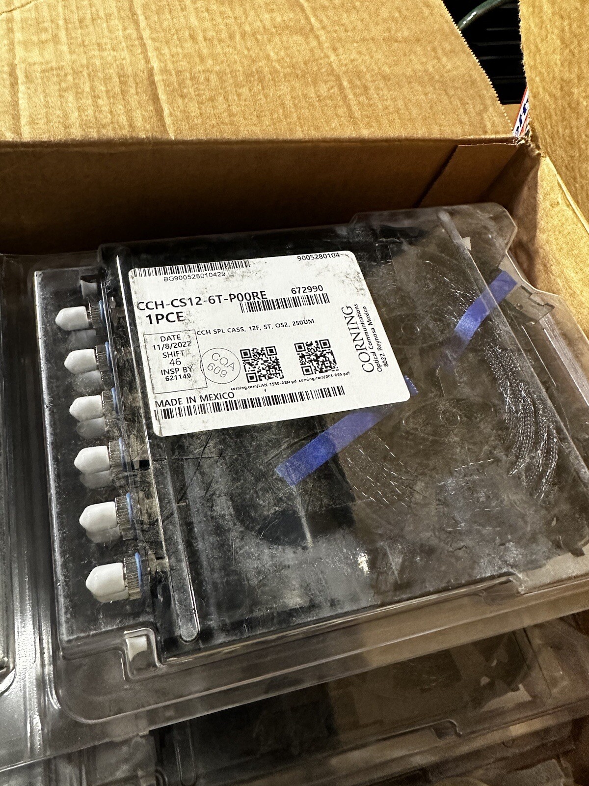 Corning CCH-CS12-6T-P00RE ST SM Singlemode OS2 UPC New