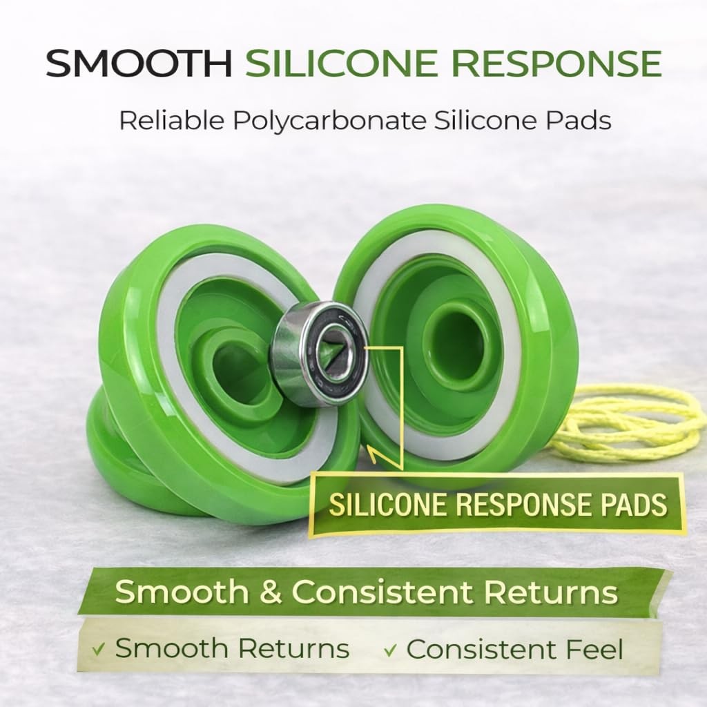 Merlin Yoyo Professional & Responsive with Narrow C Bearing, Silicone Respons...
