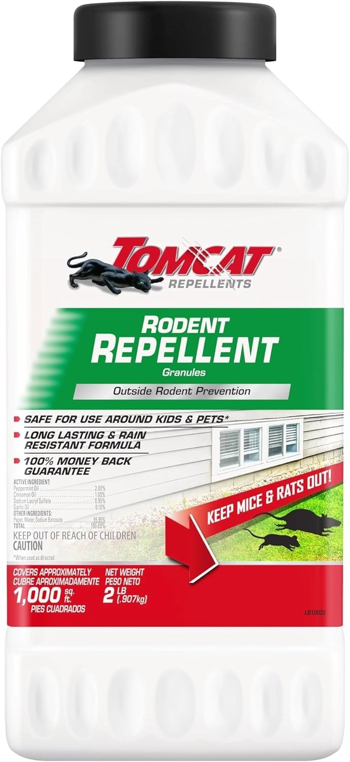 Rain-Resistant Rodent Repellent Granules - 2 lb for Complete Outdoor Protection