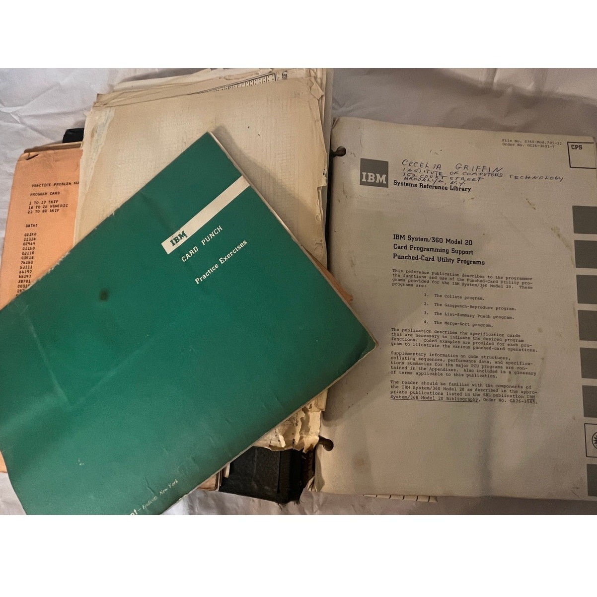 Vintage IBM System 360 Model 20 Punched-Card Utility Programs 1970s Collection