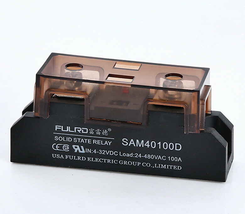 Industrial solid state relay SAM40100D 100A In=4-32VDC Load=24-480VAC
