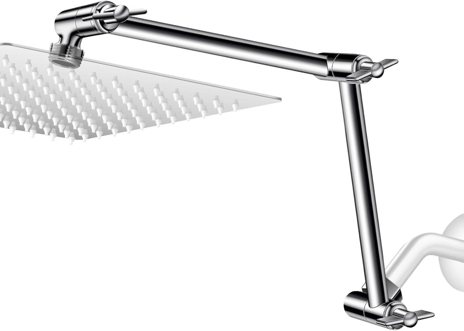 Extensiã³n De Brazo De Ducha De Acero Inoxidable De 16", Ajustable