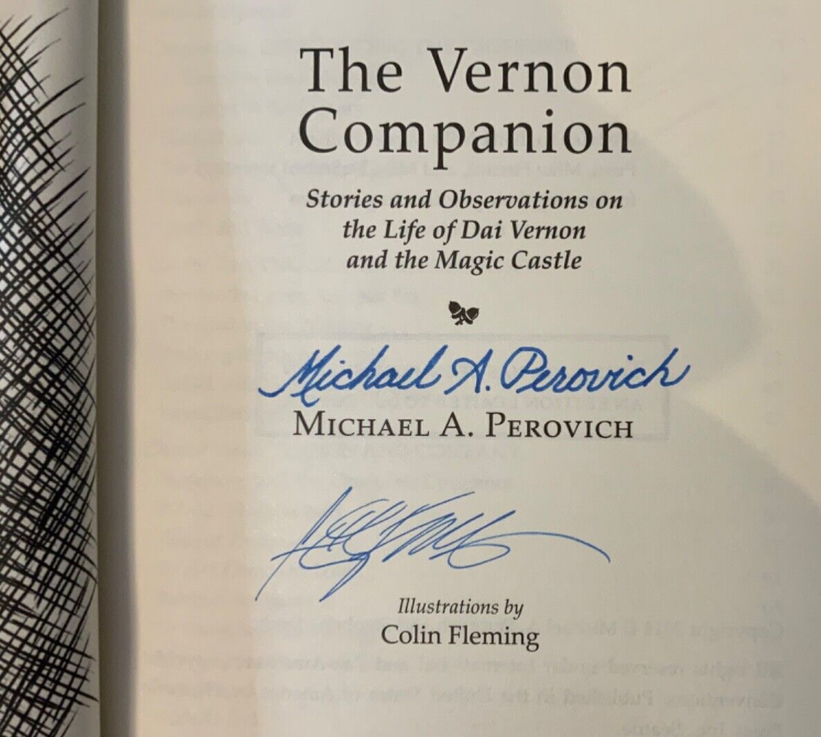 “The Vernon Companion” by  Perovich - 1st Edition SIGNED Dai Vernon Magic Castle