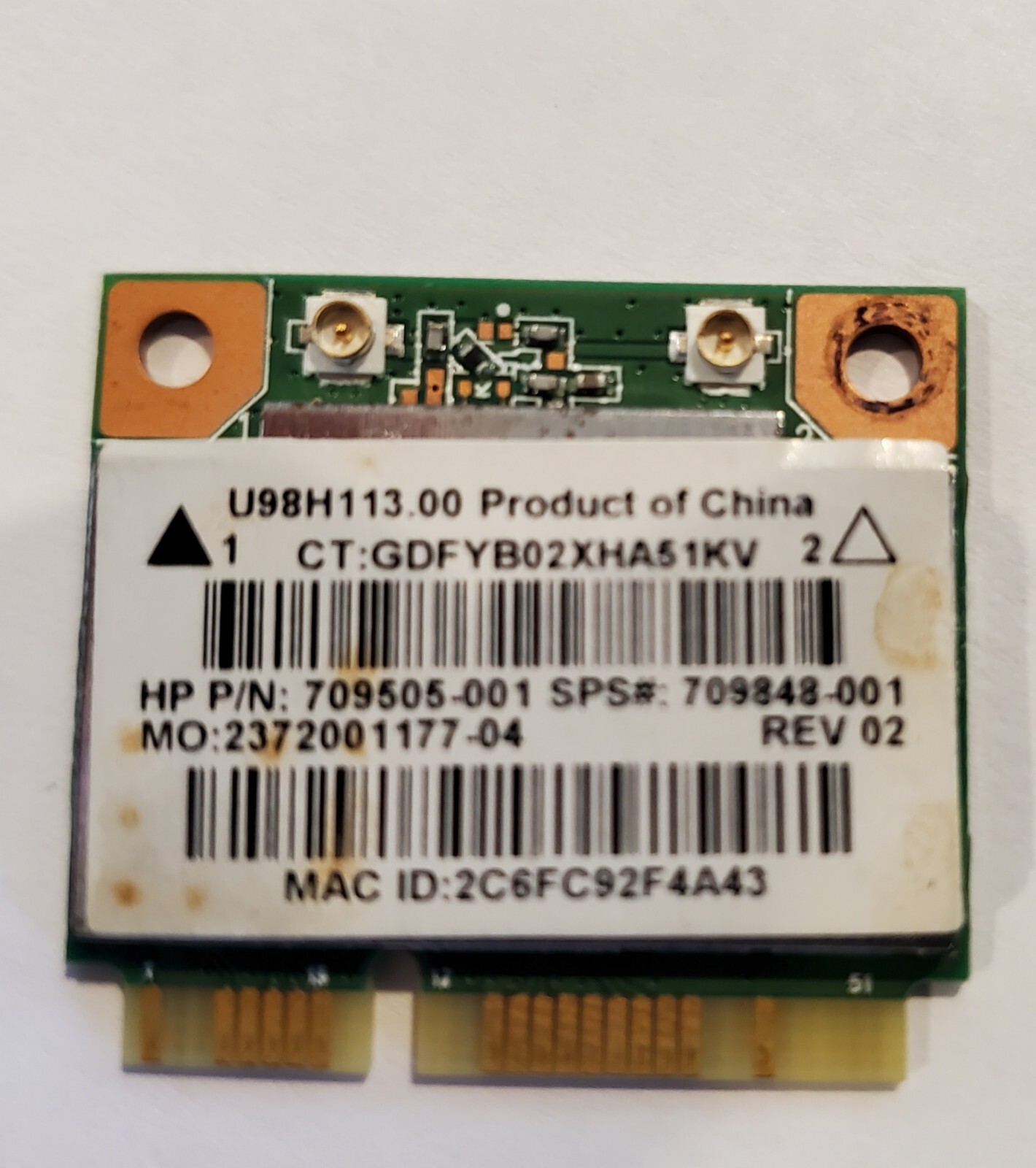 HP Notebook 15-f Series 15.6" Genuine Wireless Wi-Fi Card 709505-001 709848-001