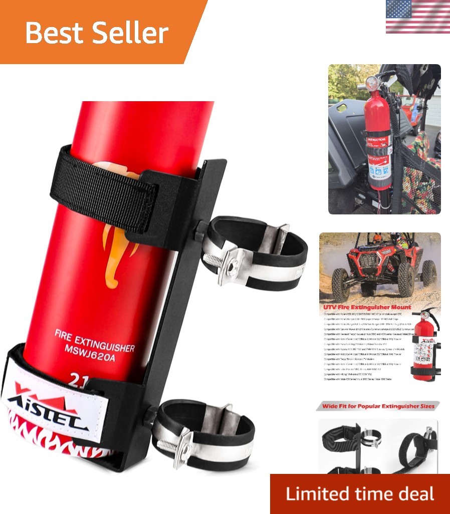 Lightweight UTV Fire Extinguisher Holder - Easy Install for Polaris RZR & Can-Am