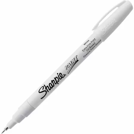 Sharpie 35531 Liquid Paint Marker, White, Fiber, Pk12