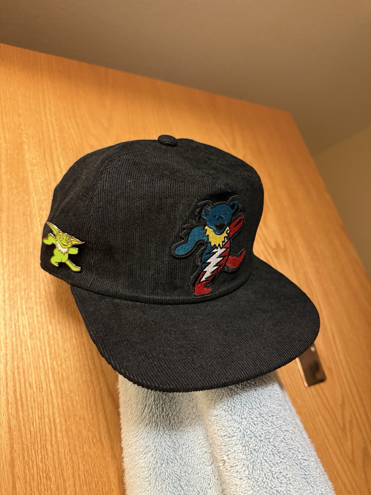 Grateful Dead Dancing Bear Black Snapback Hat Rock & Pop Music Industry Cap