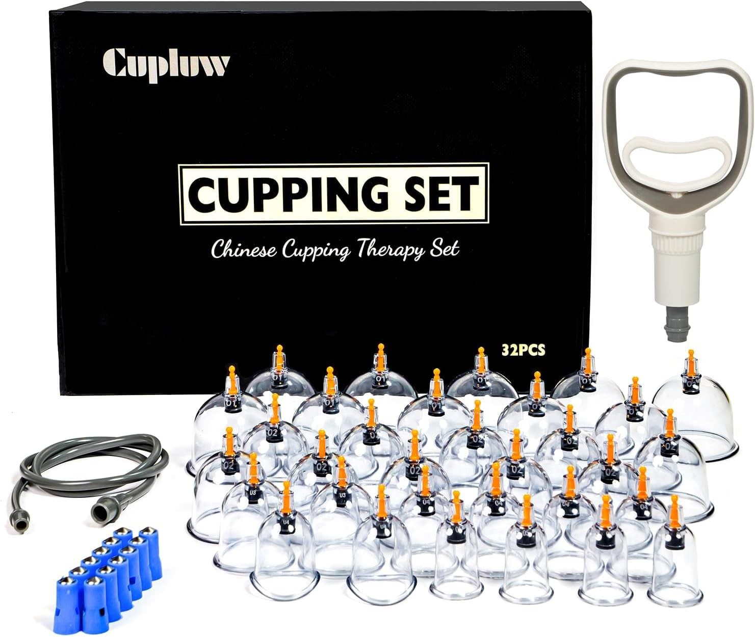 Cupping Kit for Massage Therapy - 32 Cups Professional Chinese Set...