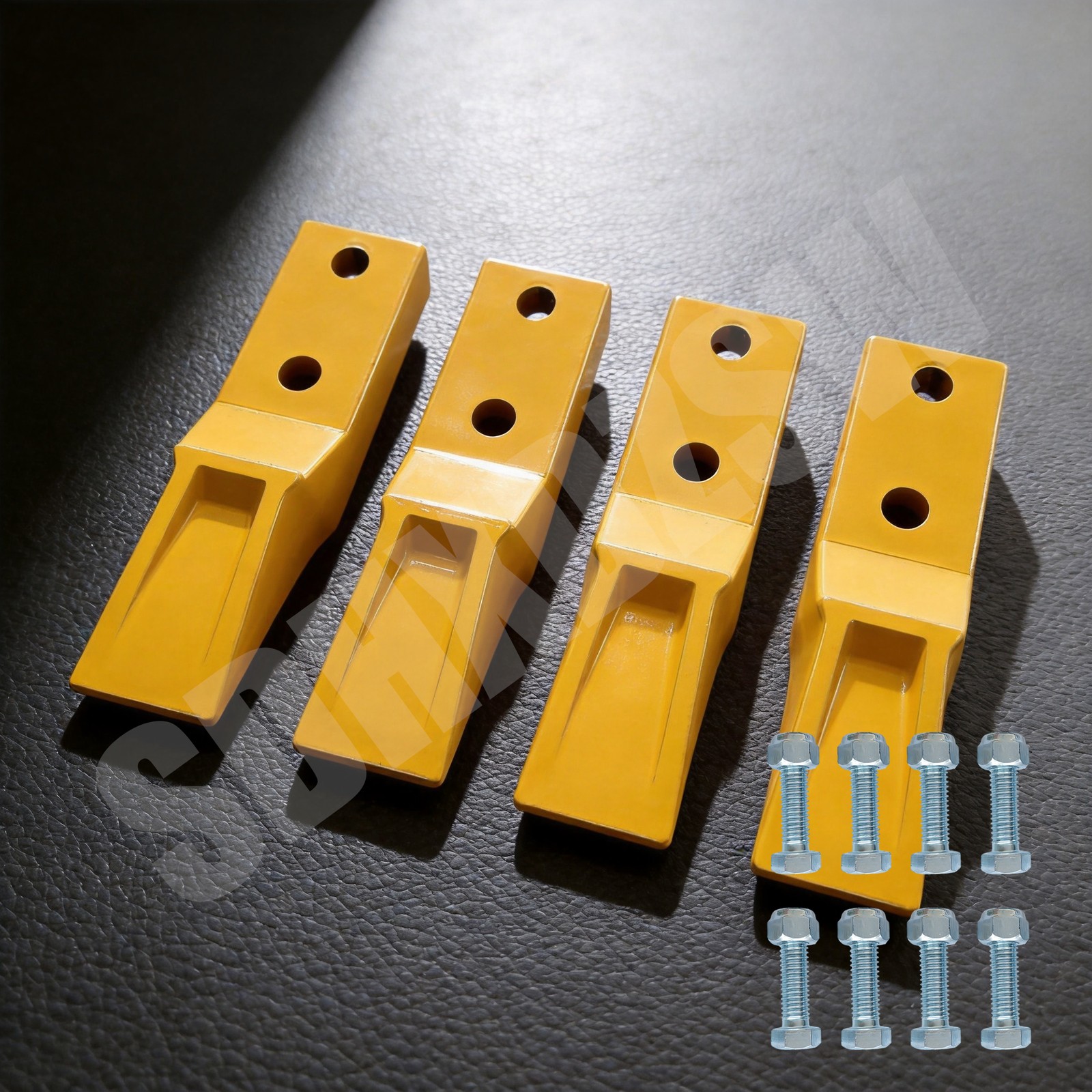 Duty Bolt-On Bucket Teeth for Mini Excavators, 4-Pack with Mounting Hardware