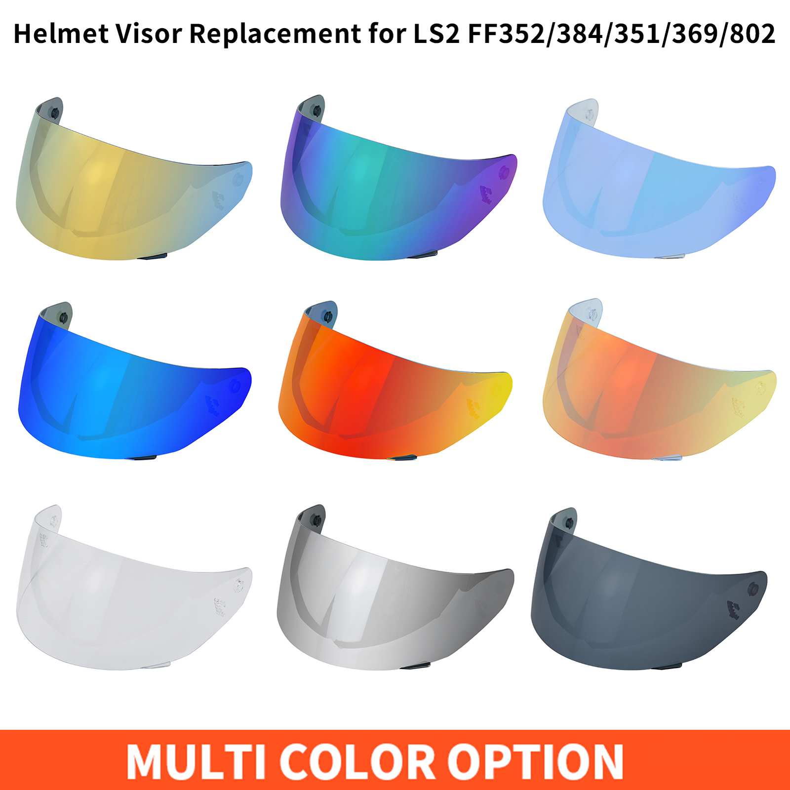 Visor Replacement for LS2 FF352/384/351/369/802 Full Face K7E3