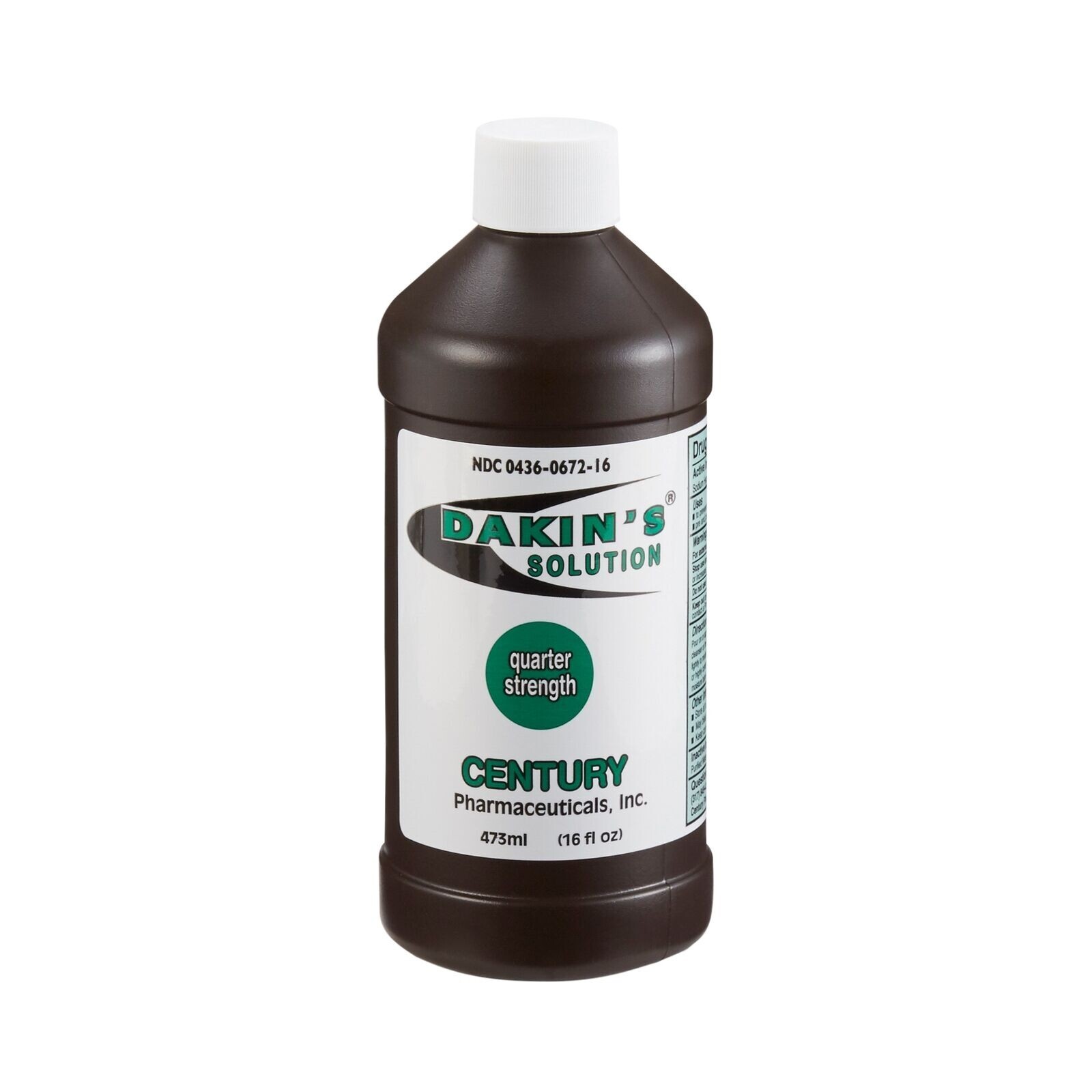 Dakin's Solution Quarter Strength Wound Cleanser 16 oz. Twist Cap Bottle