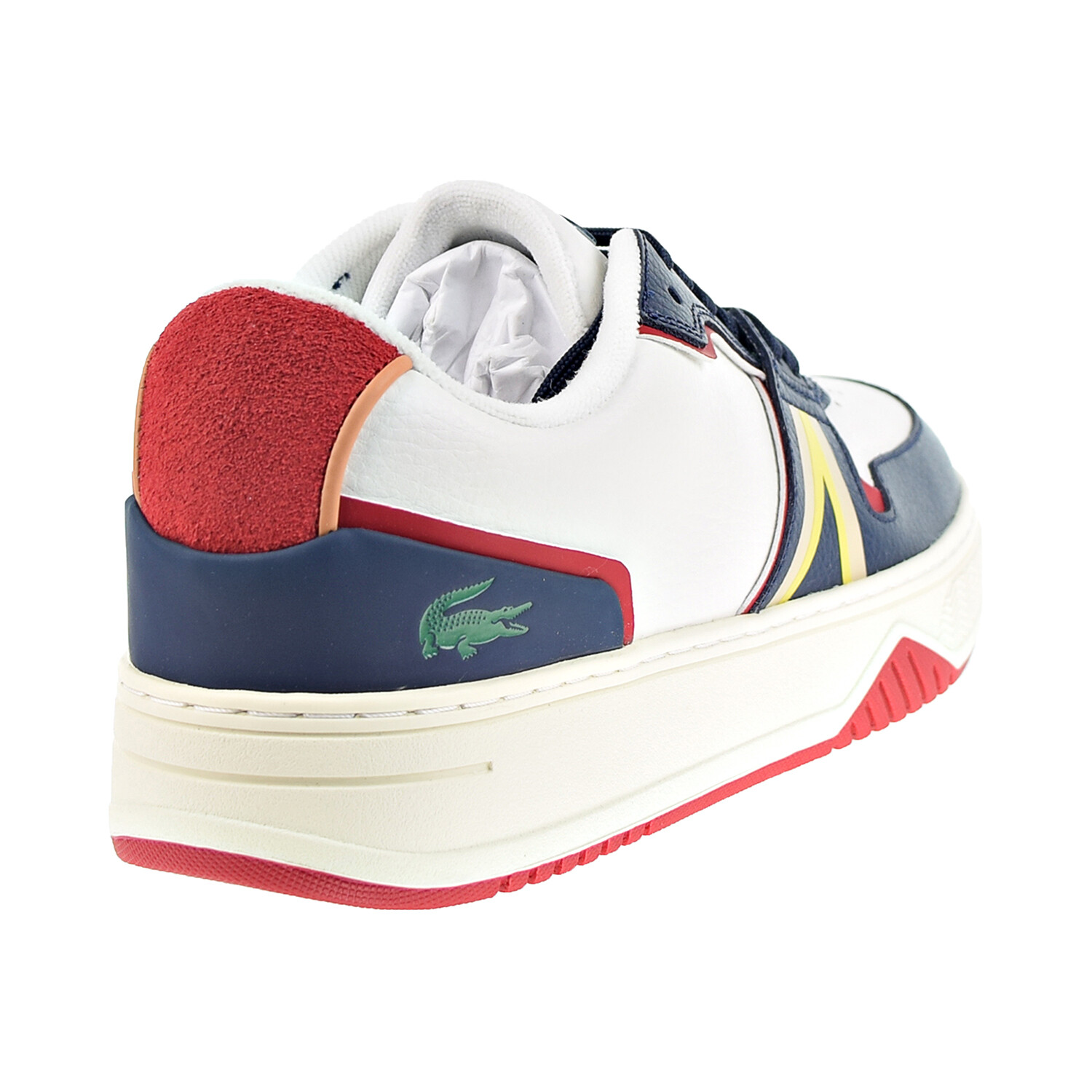 Lacoste L001 SMA Synthetic Men's Shoes White-Blue-Red 744SMA0068-286