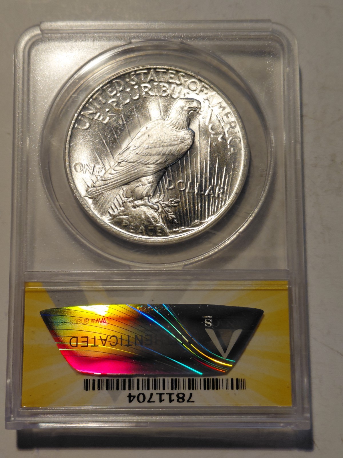 1923 Peace Dollar MS 64 ANACS