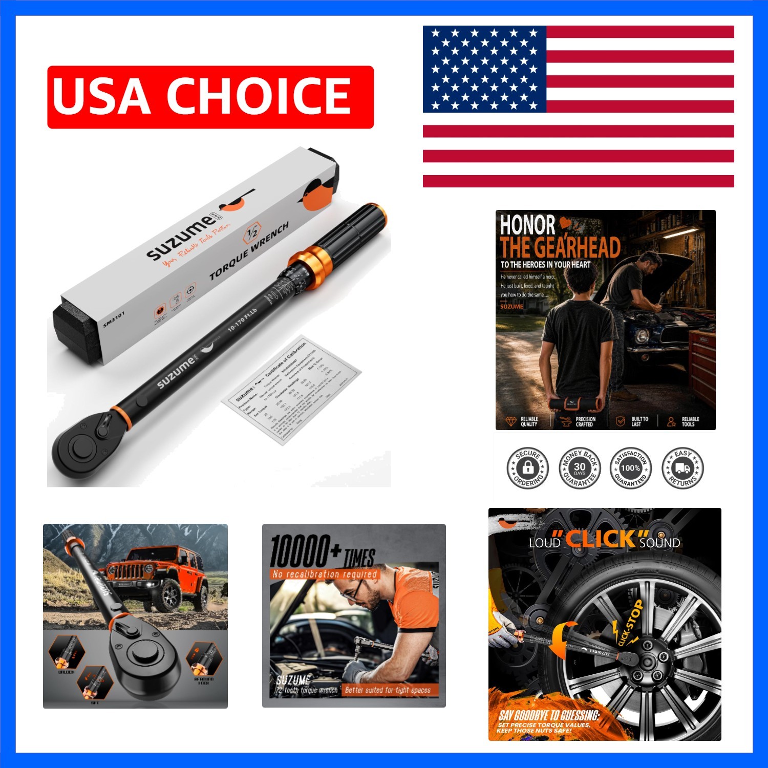 Torque Wrench 1/2 Drive 10-170 Ft. Lb/ 14-231 N.m ±3% High Accuracy Torque Wr...