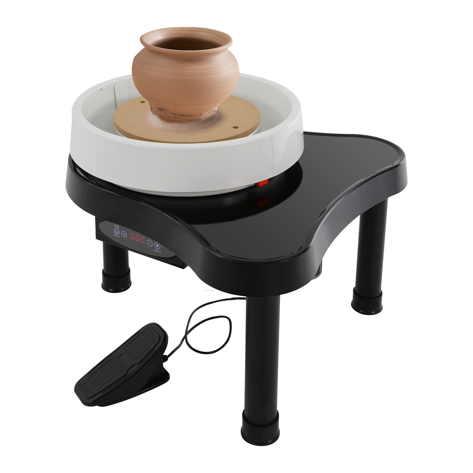 Pottery Wheel 12.6in/32cm Ceramic Wheel Machine Clay Forming DIY Art Craft Black