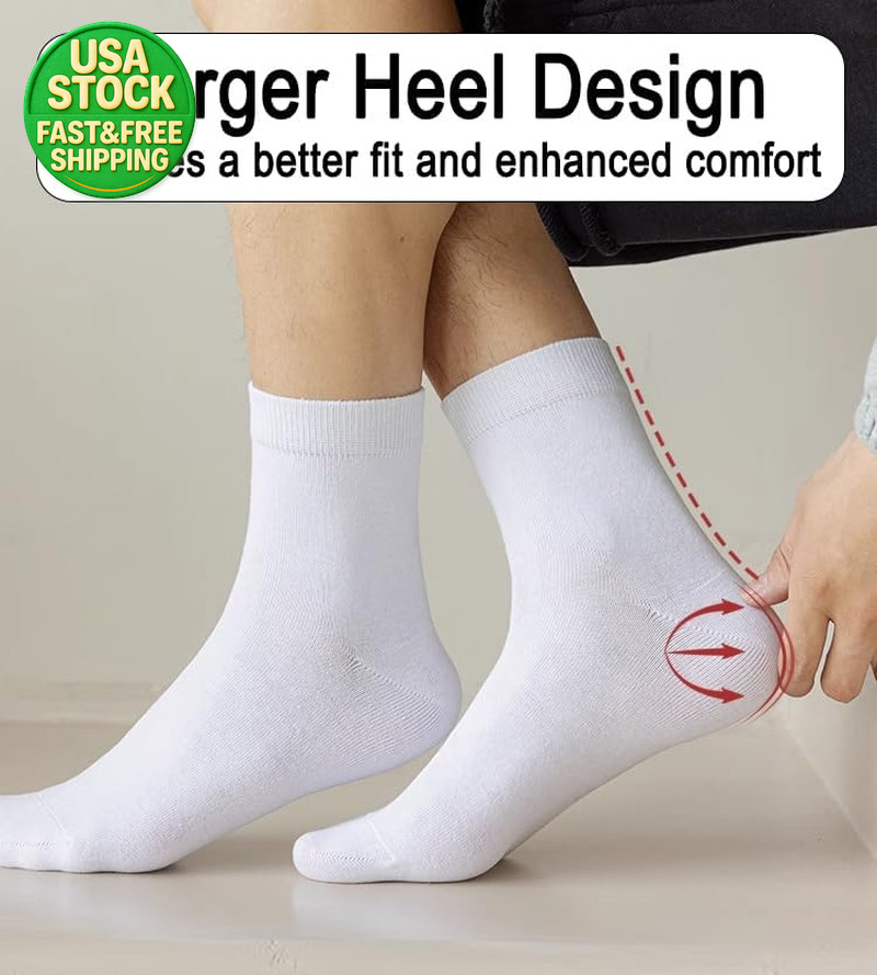 6 Pairs Men’s Ankle Socks Thin Breathable Comfort Running Work Quarter Socks