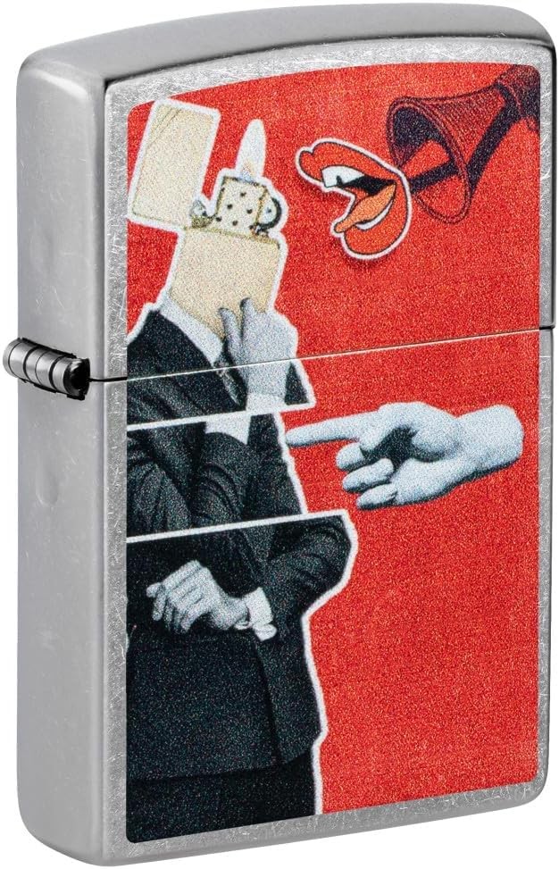 Zippo Lighter - Customized Message Collage Street Chrome Pocket Lighter 46581