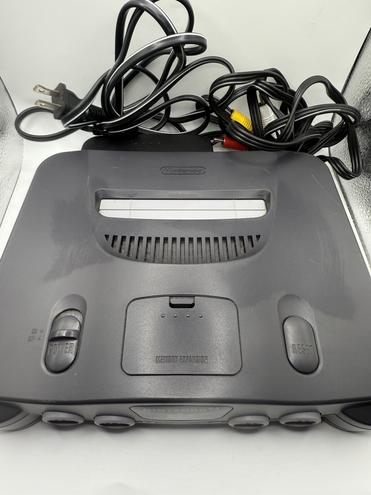 Nintendo 64 N64 Gray Console Bundle with Two Controller & Cords Authentic Tested