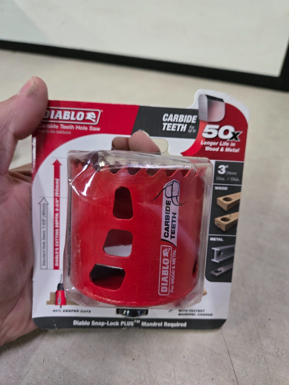 Diablo DHS3000CT 3in Carbide Tooth Hole Saw Sealed