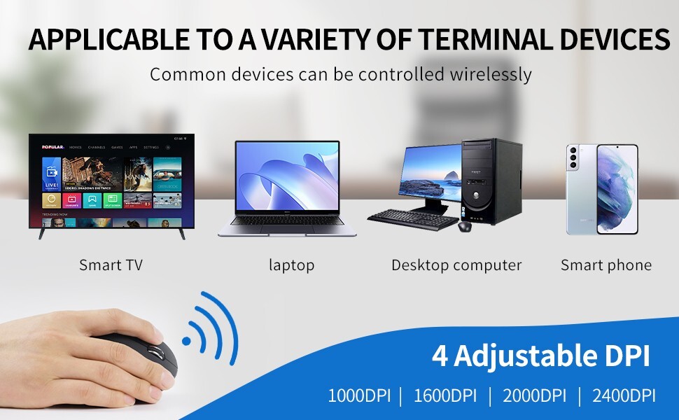 Ergonomic Vertical Wireless Rechargeable Mouse - Comfortable, Efficient, and Pre