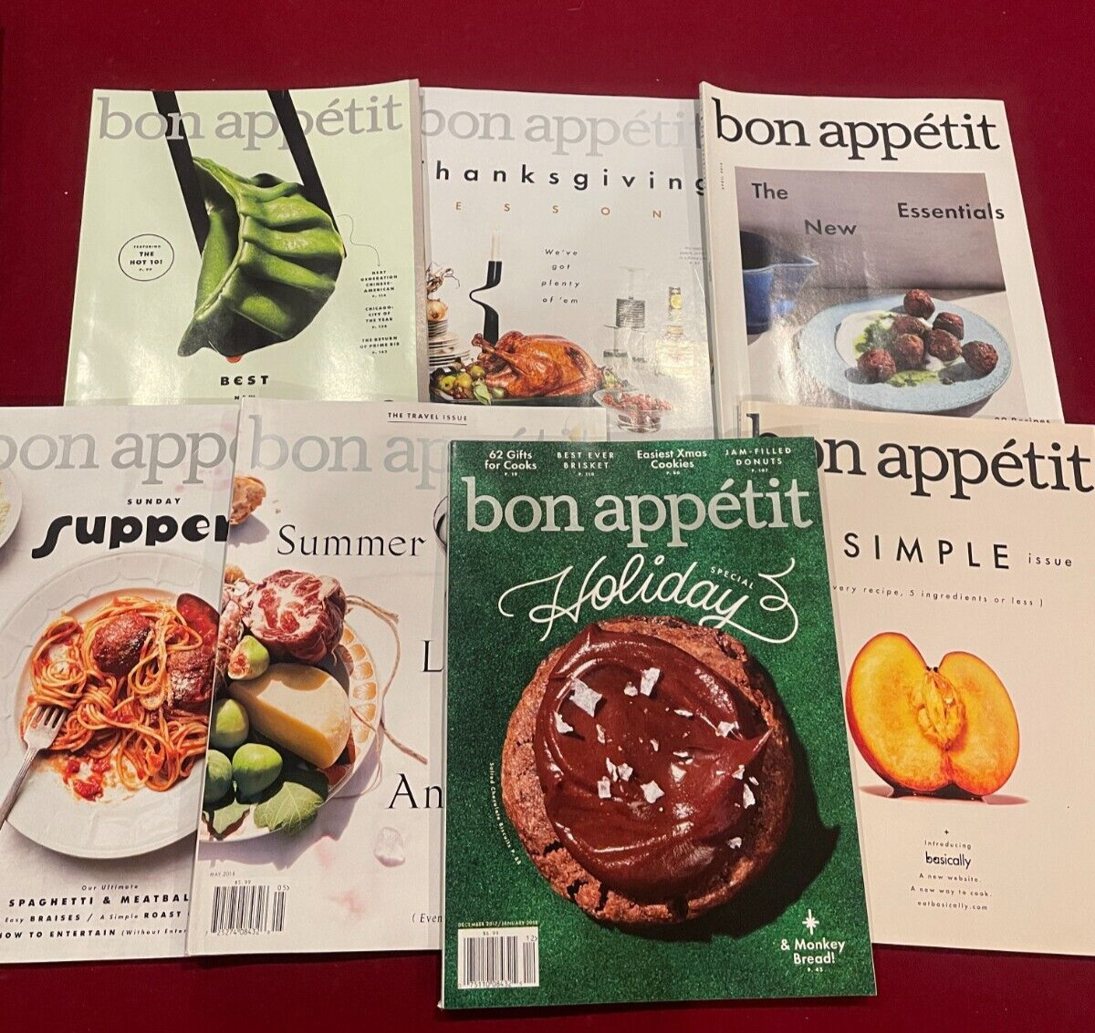 Bon Appetit Magazine Thanksgiving Lessons Holiday 2017 2018 Lot (7) Issues